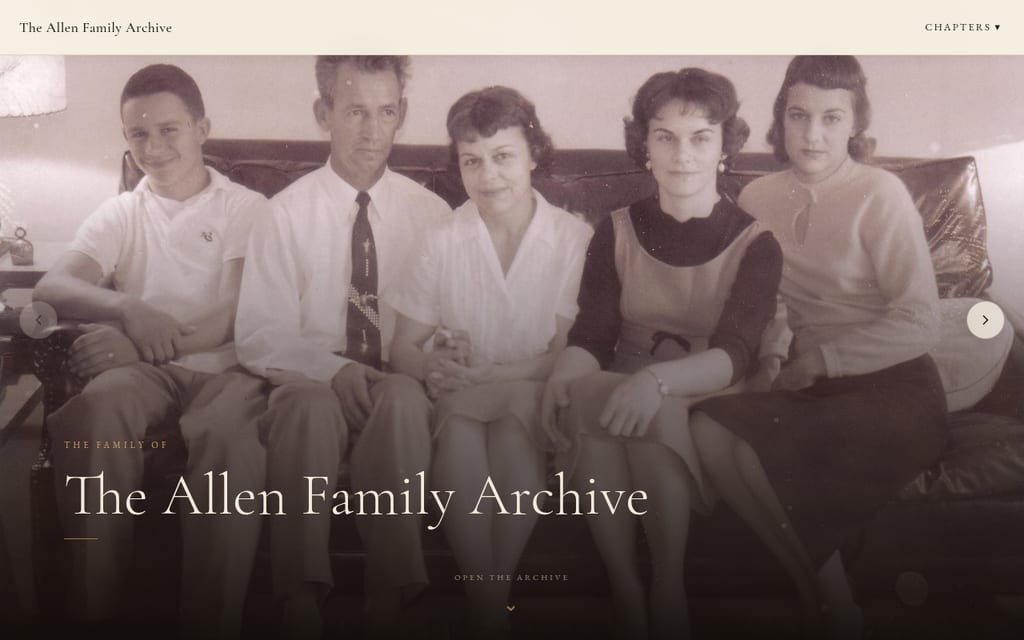 The Allen Family — family history album built with AlbumKeep